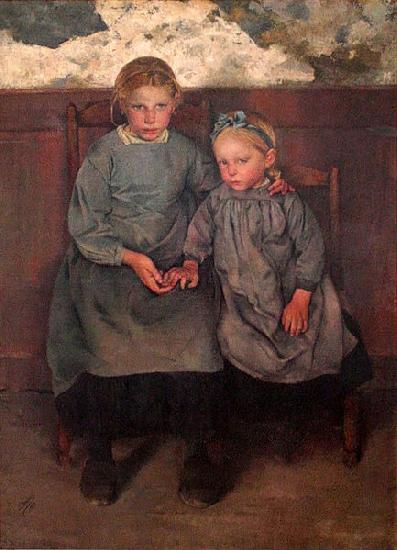 Leon Frederic Two Walloon Country Girls oil painting image